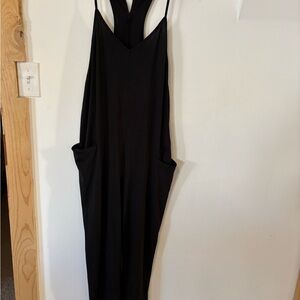 Women’s black jumpsuit with pockets